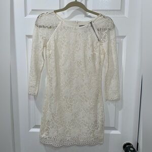 💰3 For $25 💰Armani Exchange Off White Lace Mini Dress SZ 0​